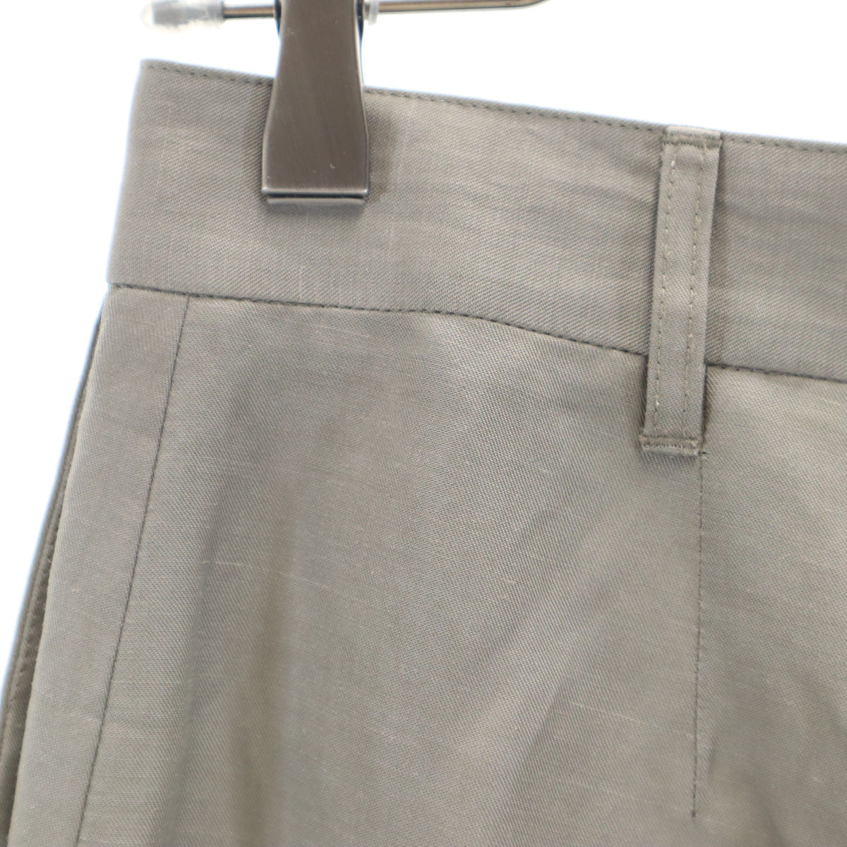 GIVENCHY ジバンシィ イタリア製 リネンブレンド スラックスパンツ 36 グレーブラウン系 レディース