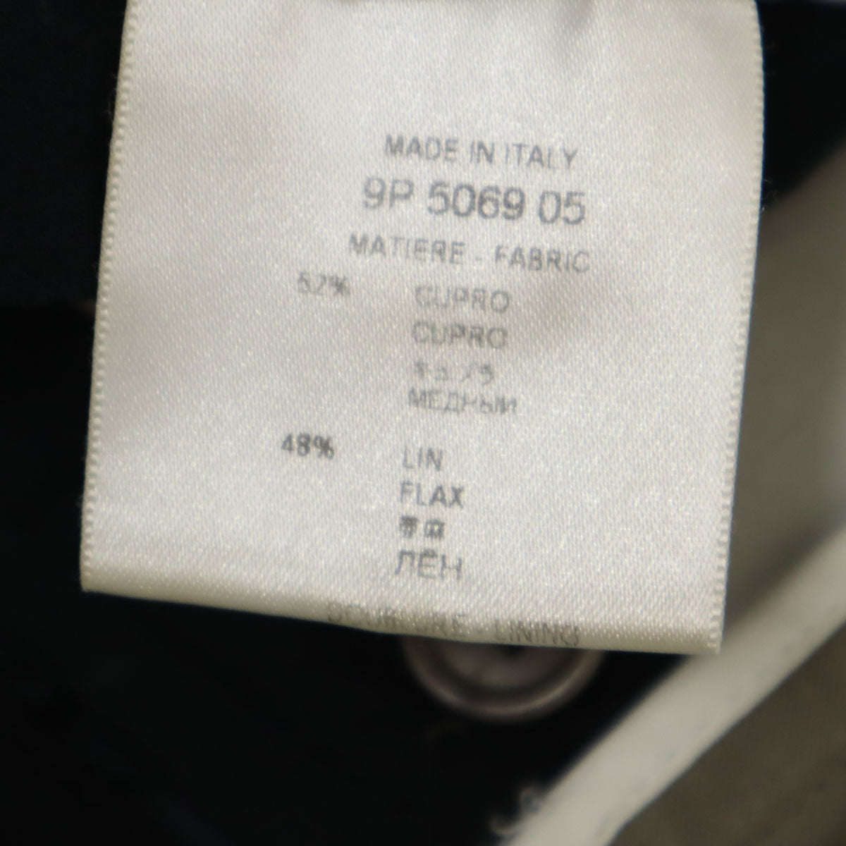 GIVENCHY ジバンシィ イタリア製 リネンブレンド スラックスパンツ 36 グレーブラウン系 レディース