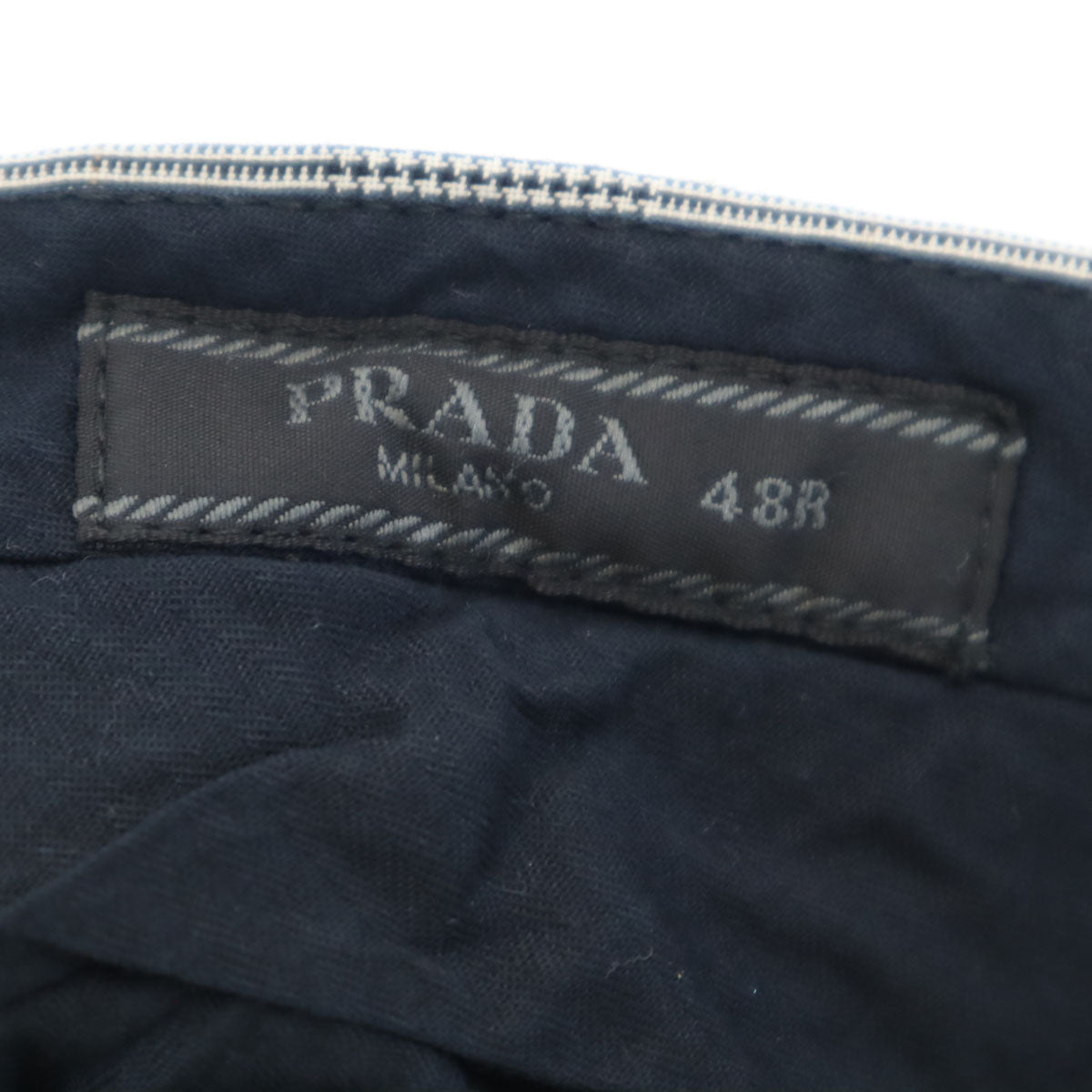PRADA プラダ ハンガリー製 グレンチェック スラックスパンツ 48R グレー メンズ