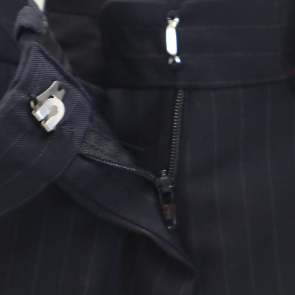 ARMANI JEANS アルマーニジーンズ ストライプ柄 コンフォートフィット ロングパンツ W32 ブラック モールスキン メンズ