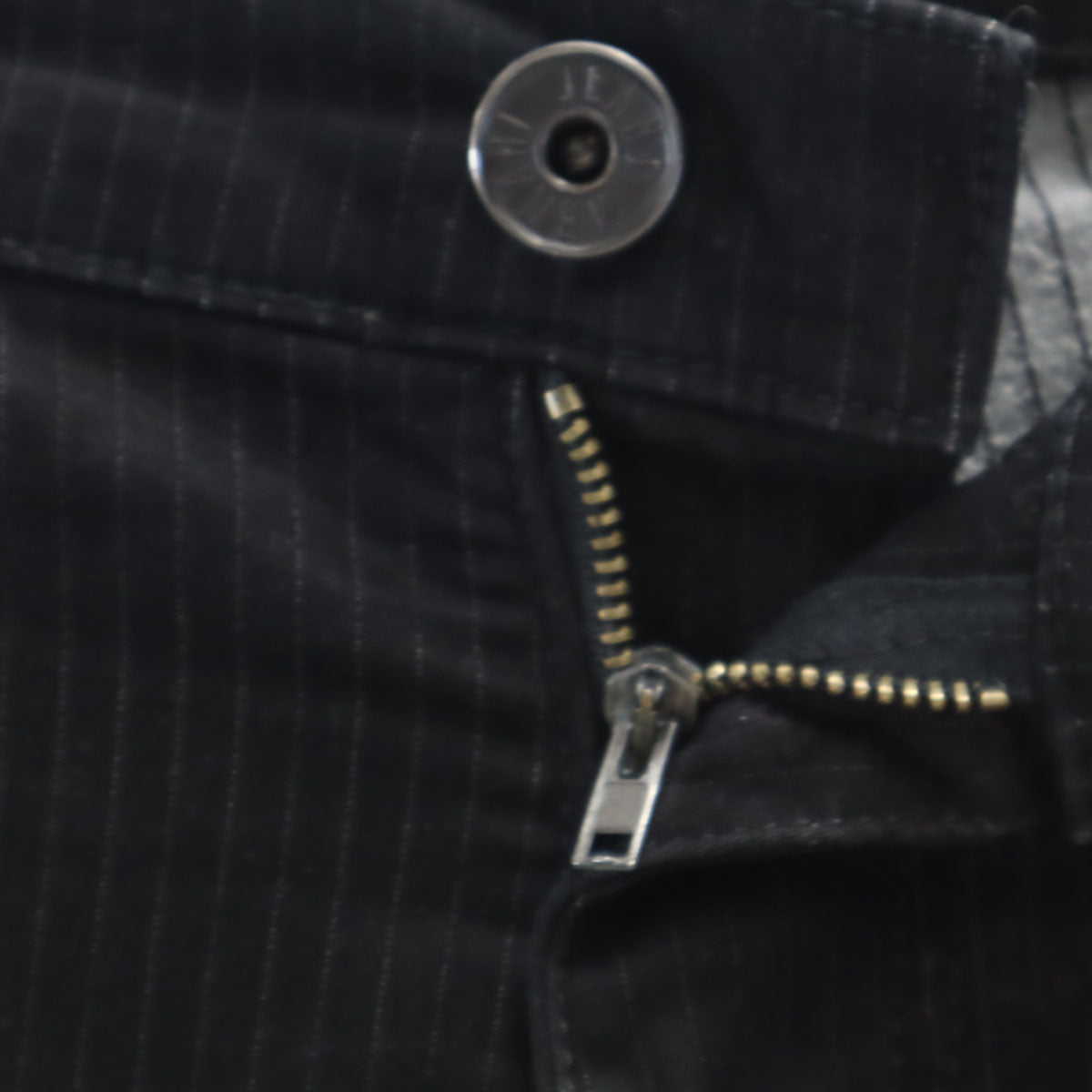 ARMANI JEANS アルマーニジーンズ ストライプ柄 コンフォートフィット ロングパンツ W32 ブラック モールスキン メンズ