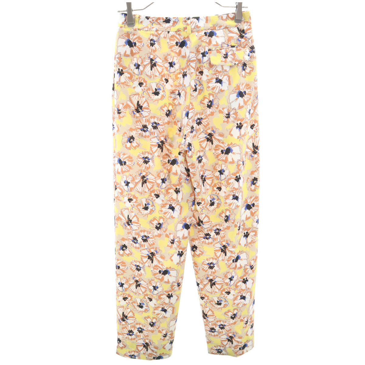 JIL SANDER NAVY ジルサンダーネイビー イタリア製 花柄 スラックスパンツ 34 ベージュ レディース