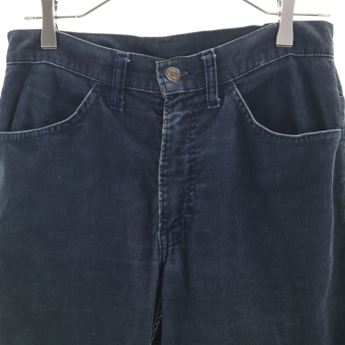 Levi's リーバイス 70s 646 ヴィンテージ 白タブ ボタン裏3 42タロン コーデュロイ フレアパンツ w27 ネイビー ブーツカット メンズ