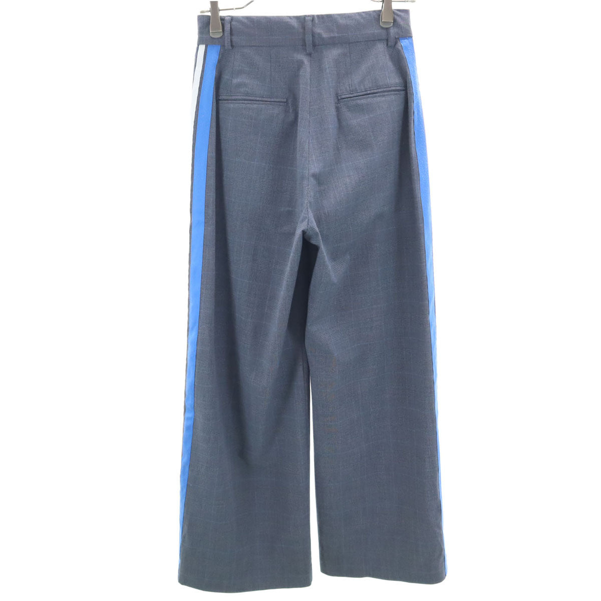 MAISON SPECIAL メゾンスペシャル チェック ストレッチパンツ 36 グレー系 裾スリット メンズ