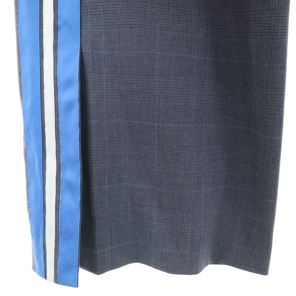 MAISON SPECIAL メゾンスペシャル チェック ストレッチパンツ 36 グレー系 裾スリット メンズ