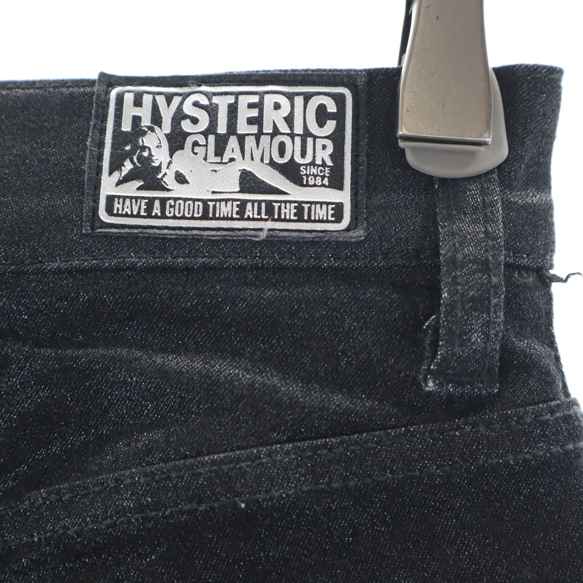 HYSTERIC GLAMOUR ヒステリックグラマー 日本製 ストレッチ スリムパンツ w23 ブラック系 レディース