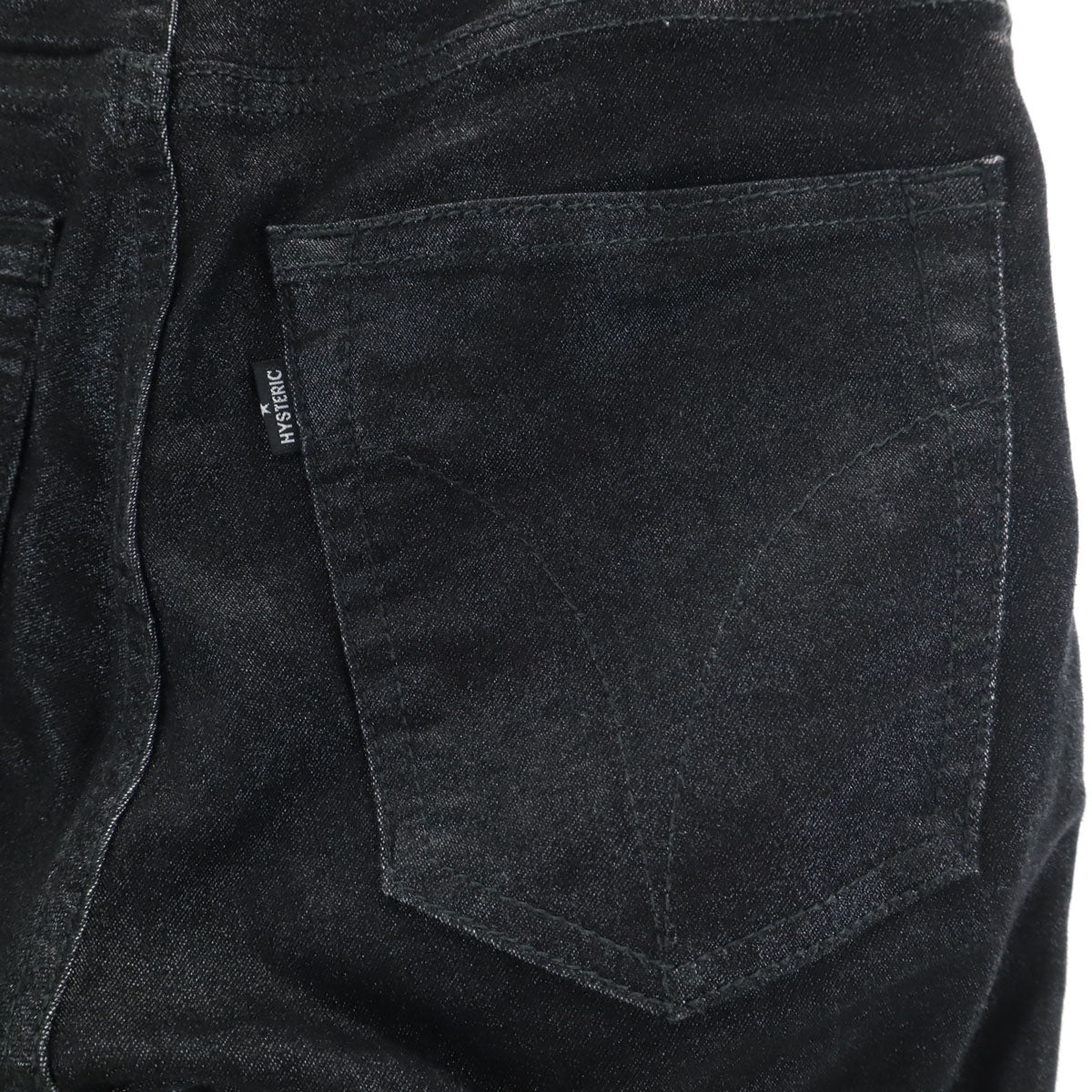 HYSTERIC GLAMOUR ヒステリックグラマー 日本製 ストレッチ スリムパンツ w23 ブラック系 レディース