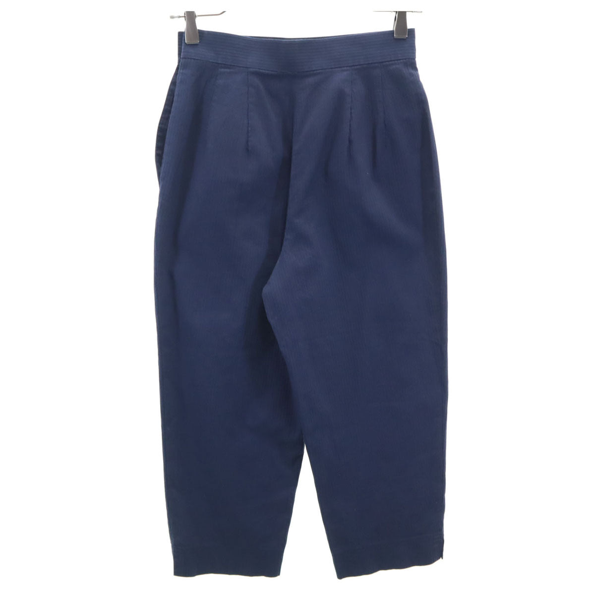 miss chloe ミスクロエ 日本製 ストライプ柄 クロップドパンツ 40 ネイビー マリン レディース