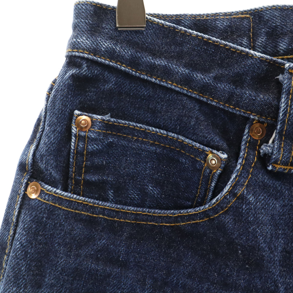 KOJIMA GENES OVER ALLS 児島ジーンズ ストレートデニムパンツ W30 インディゴブルー メンズ