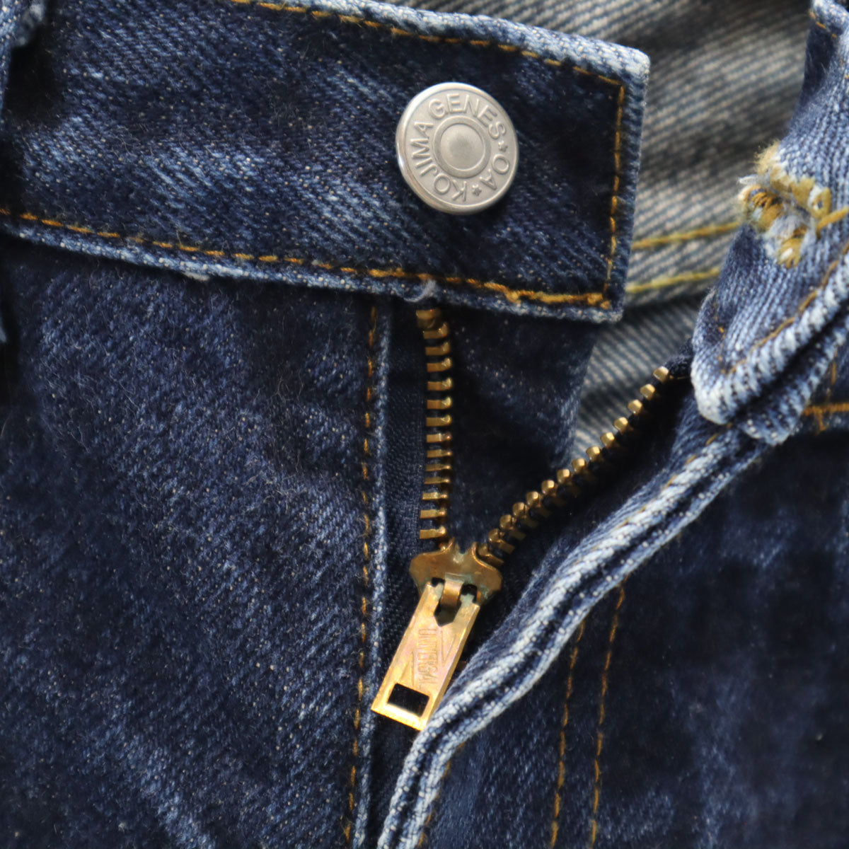 KOJIMA GENES OVER ALLS 児島ジーンズ ストレートデニムパンツ W30 インディゴブルー メンズ