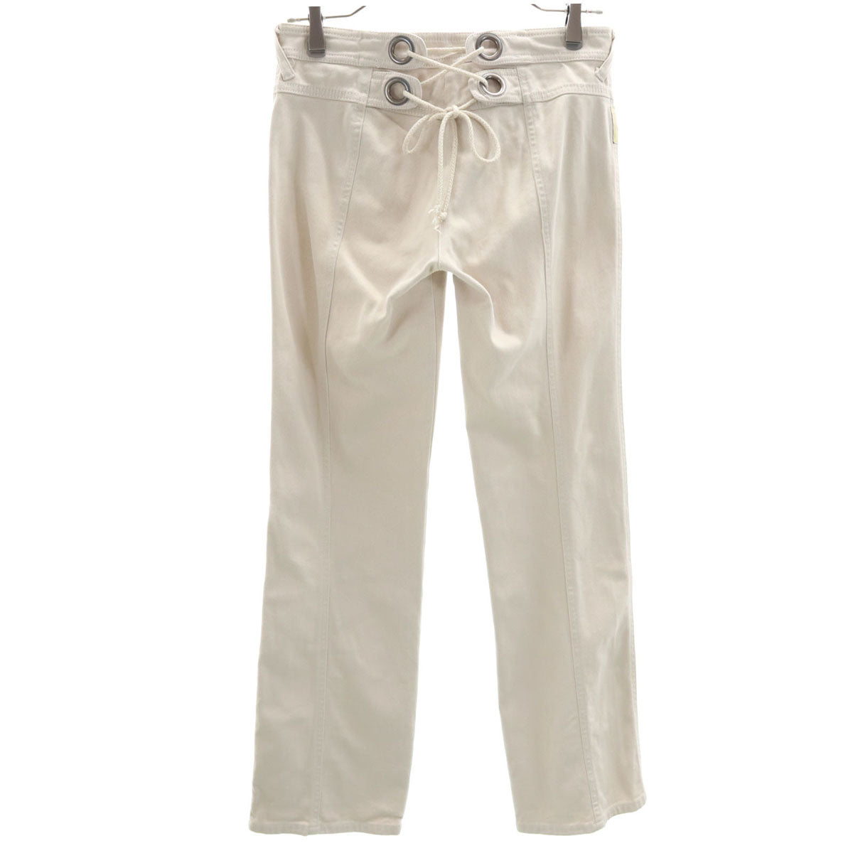 ARMANI JEANS アルマーニジーンズ イタリア製 パンツ W26 ベージュ バックリボン レディース