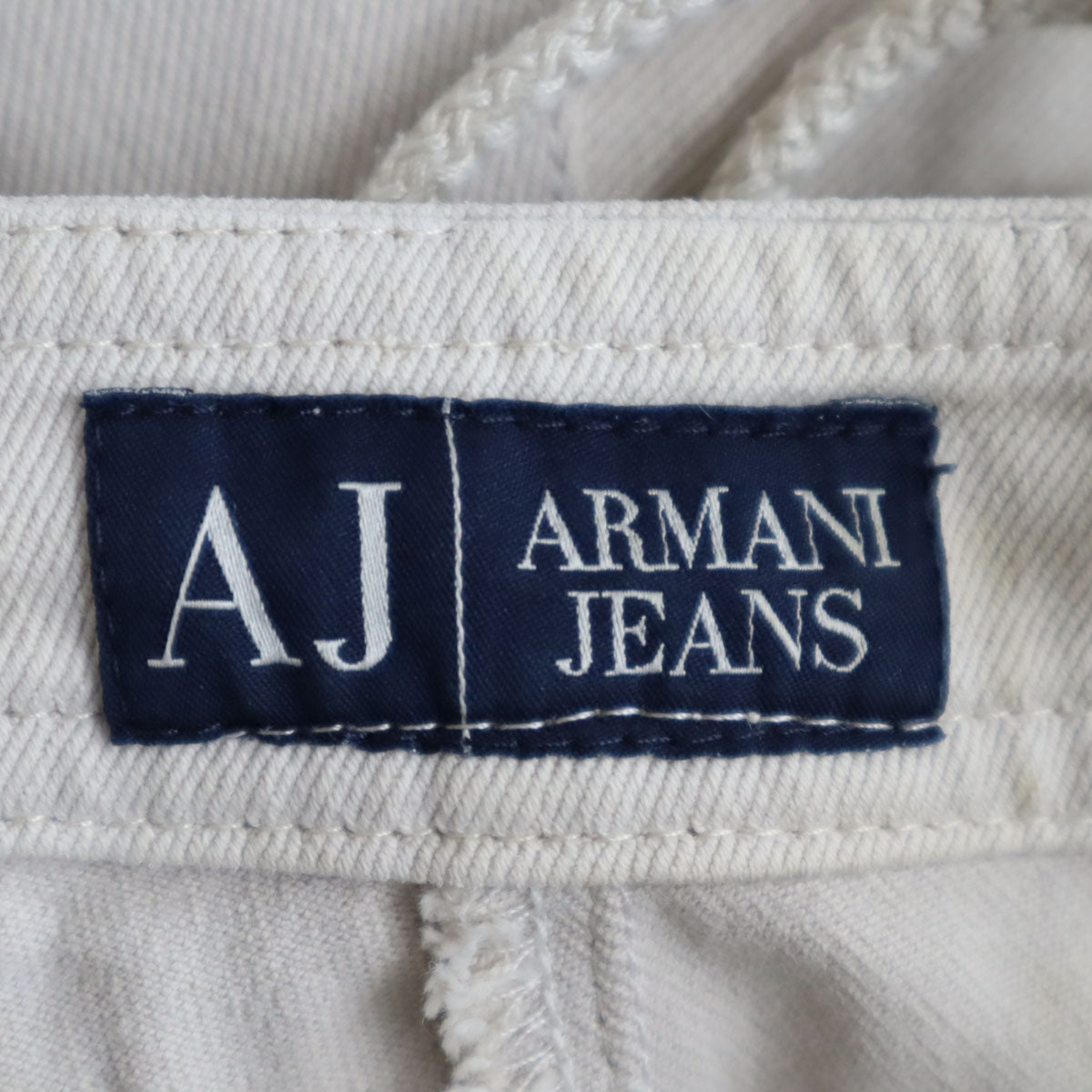 ARMANI JEANS アルマーニジーンズ イタリア製 パンツ W26 ベージュ バックリボン レディース