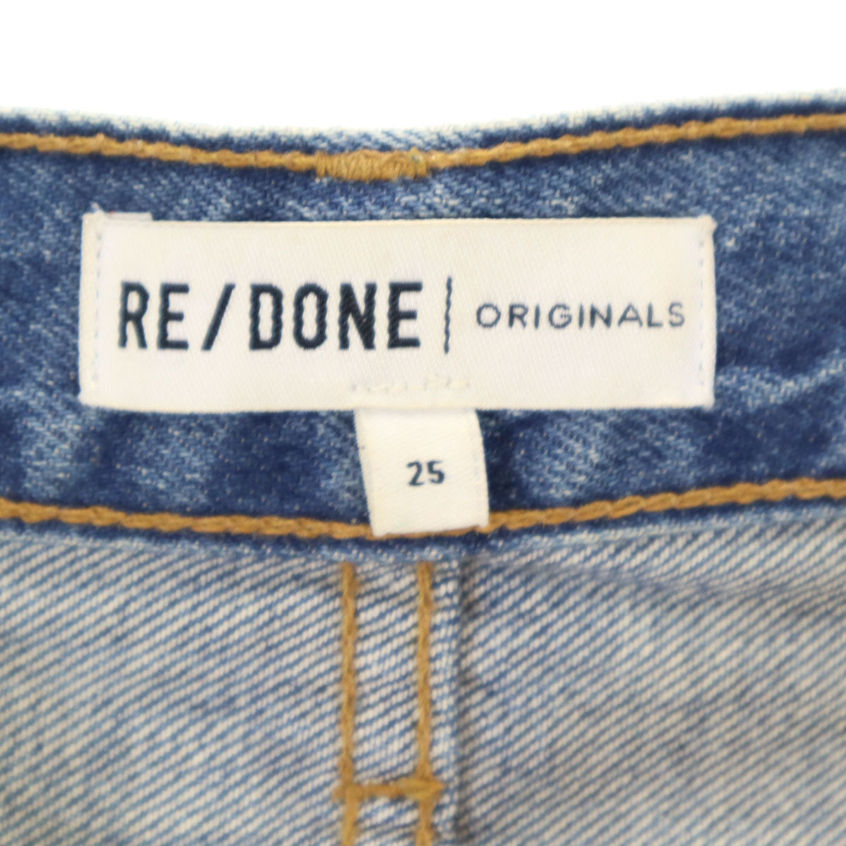 RE/DONE リダン USA製 カットオフ加工 デニムパンツ W25 ウォッシュブルー ジーンズ レディース