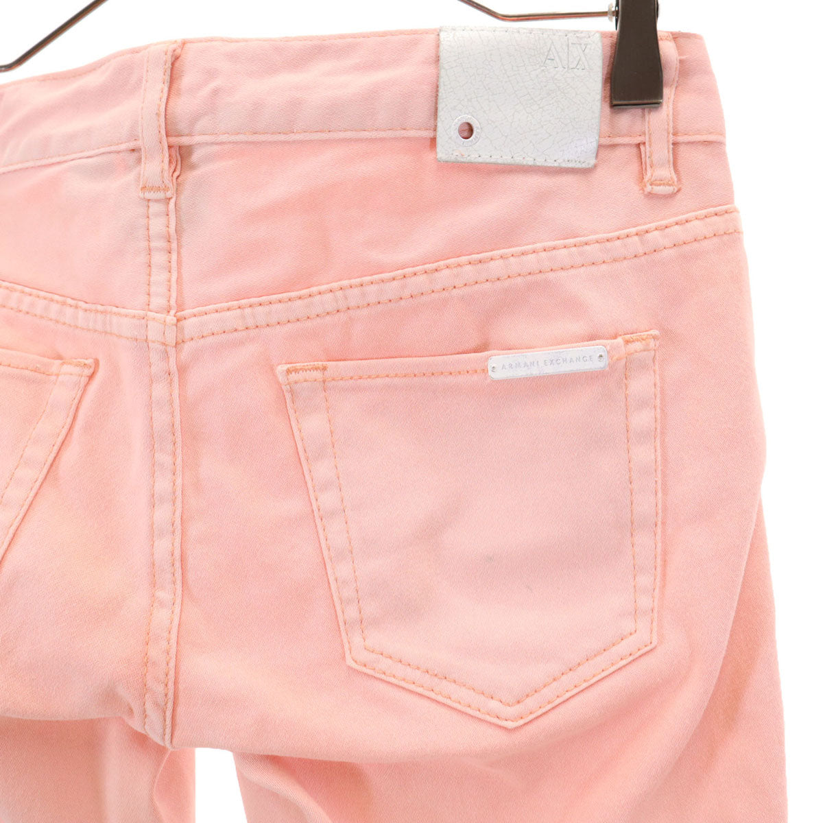 ARMANI EXCHANGE アルマーニエクスチェンジ スキニーパンツ 4 ピンク ストレッチ レディース