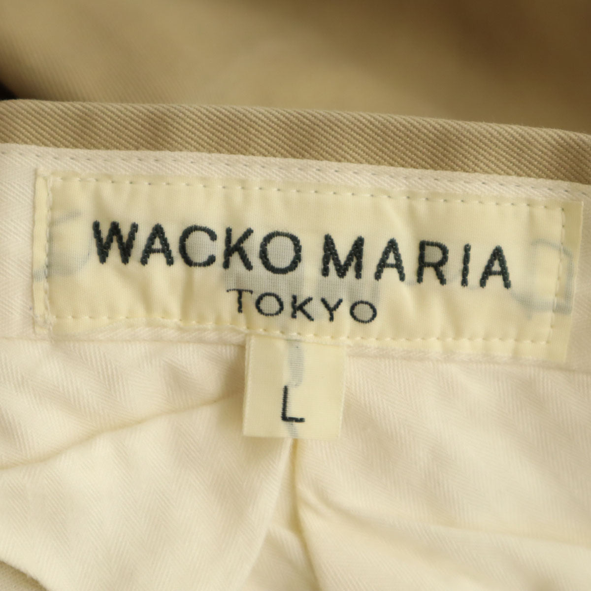 WACKO MARIA ワコマリア 日本製 ワークパンツ L ベージュ メンズ