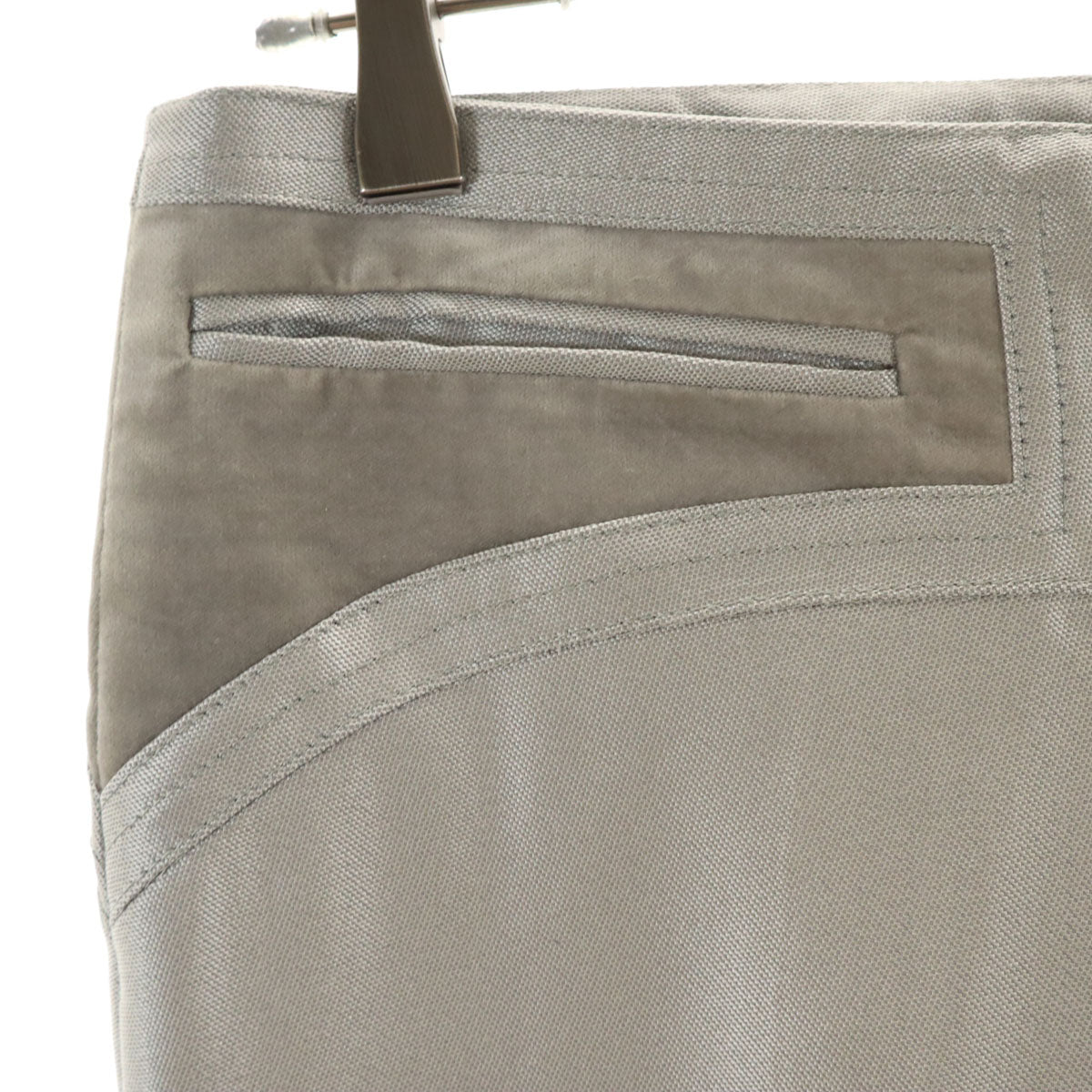 GUCCI グッチ イタリア製 ローライズ ロングパンツ 40 グレー レディース