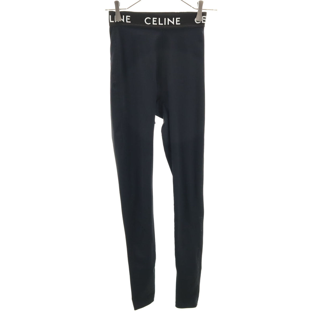 CELINE セリーヌ フランス製 トレーニング タイツ XS ブラック レギンス レディース