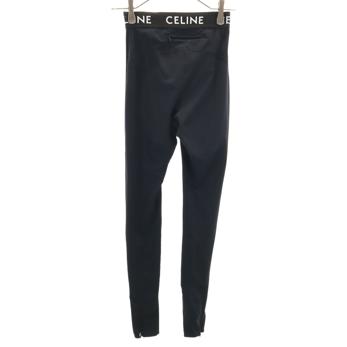 CELINE セリーヌ フランス製 トレーニング タイツ XS ブラック レギンス レディース