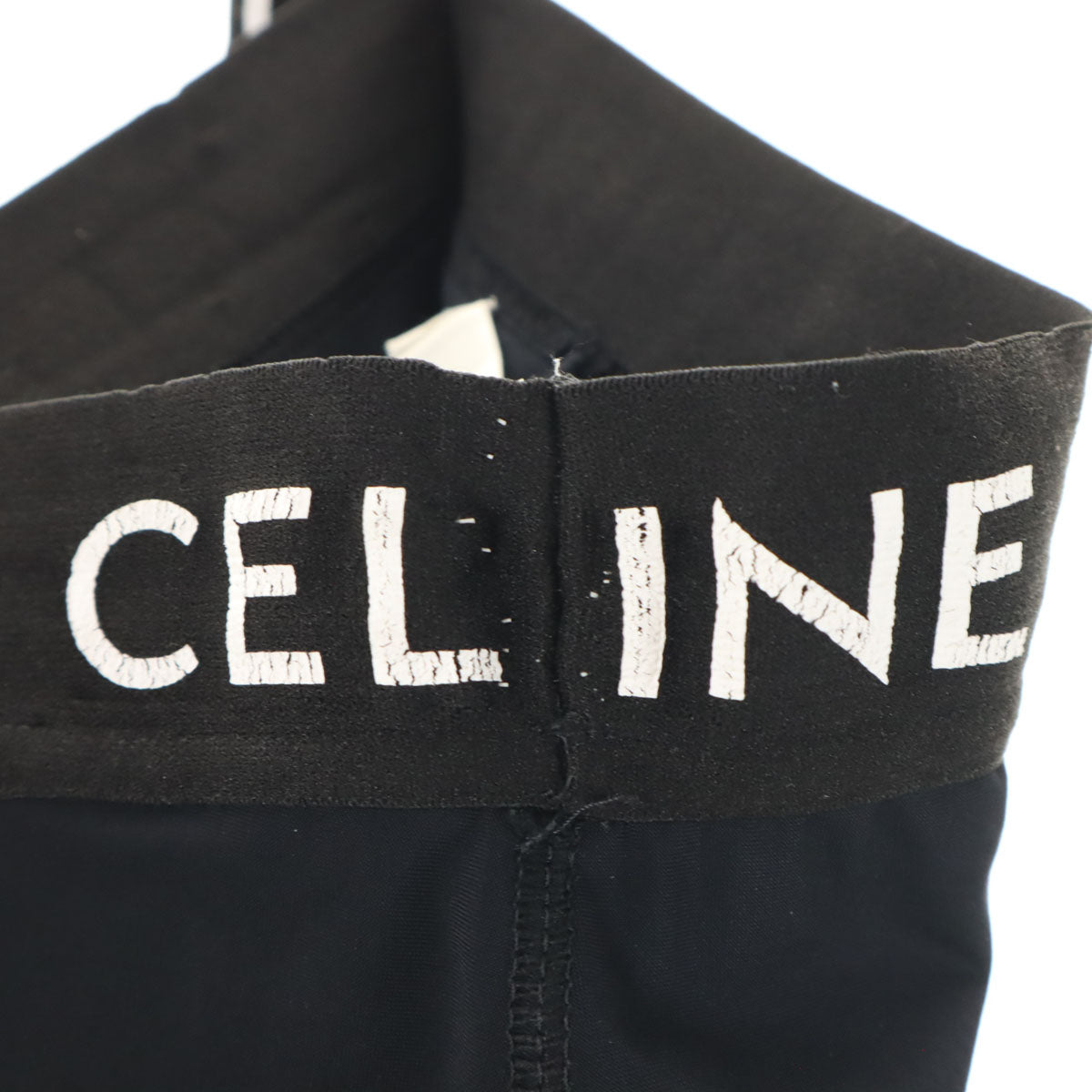 CELINE セリーヌ フランス製 トレーニング タイツ XS ブラック レギンス レディース
