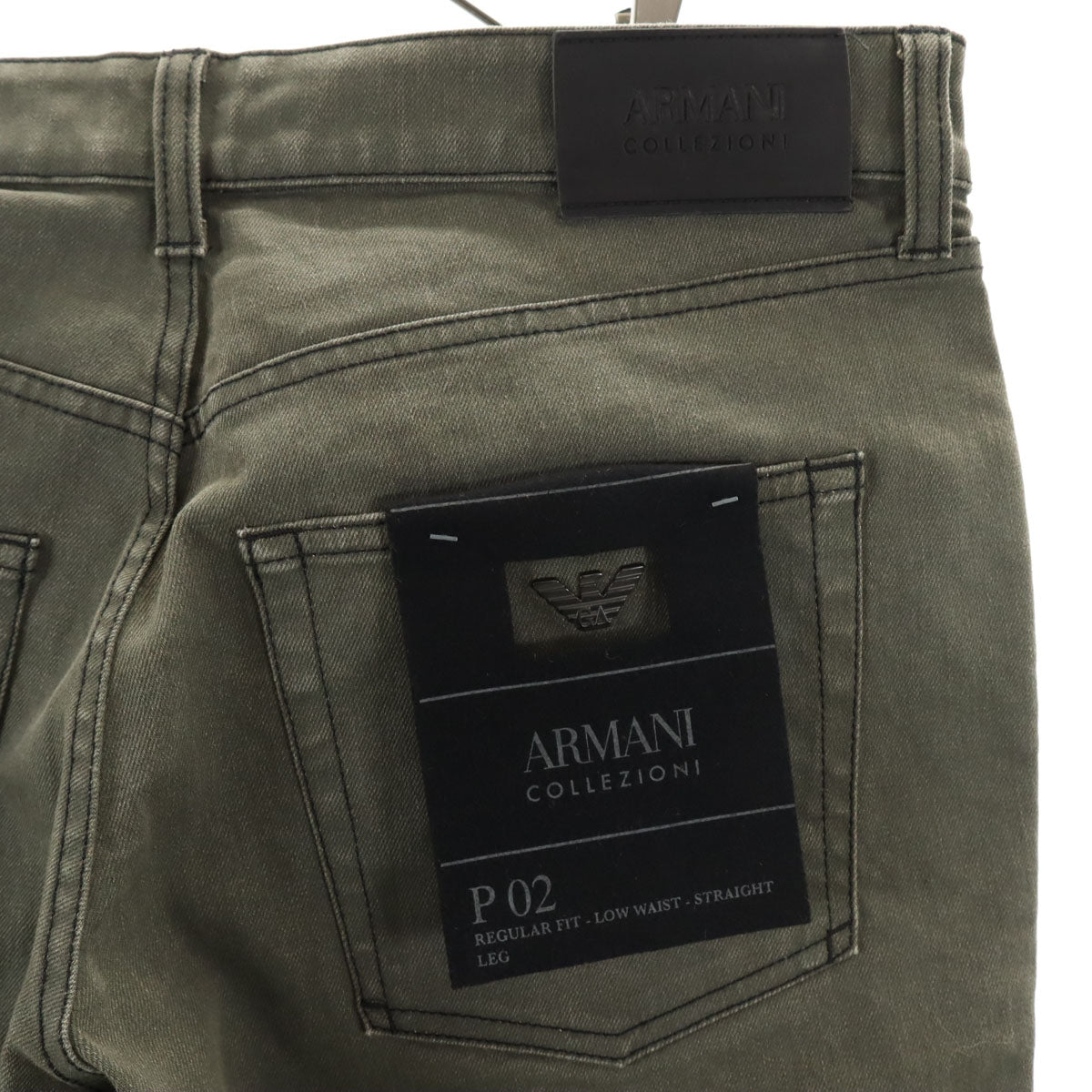 ARMANI COLLEZIONI アルマーニコレッツォーニ P15 スリム ストレートパンツ W33 ブラウン メンズ