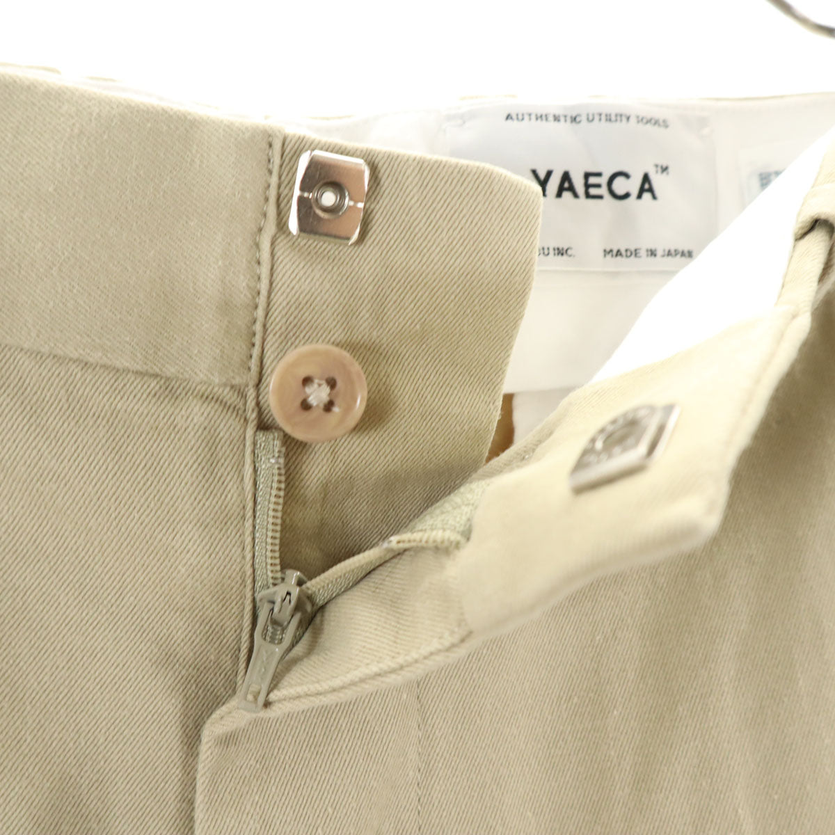 YAECA ヤエカ 日本製 チノパンツ W32 ベージュ メンズ