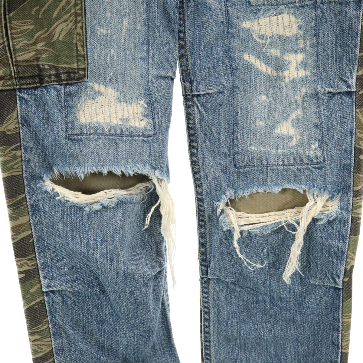 ARMANI EXCHANGE アルマーニエクスチェンジ クラッシュ加工 スーパー スキニーパンツ W25 ホワイト レディース