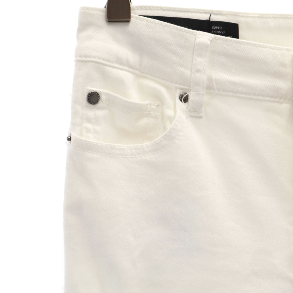 ARMANI EXCHANGE アルマーニエクスチェンジ クラッシュ加工 スーパー スキニーパンツ W25 ホワイト レディース