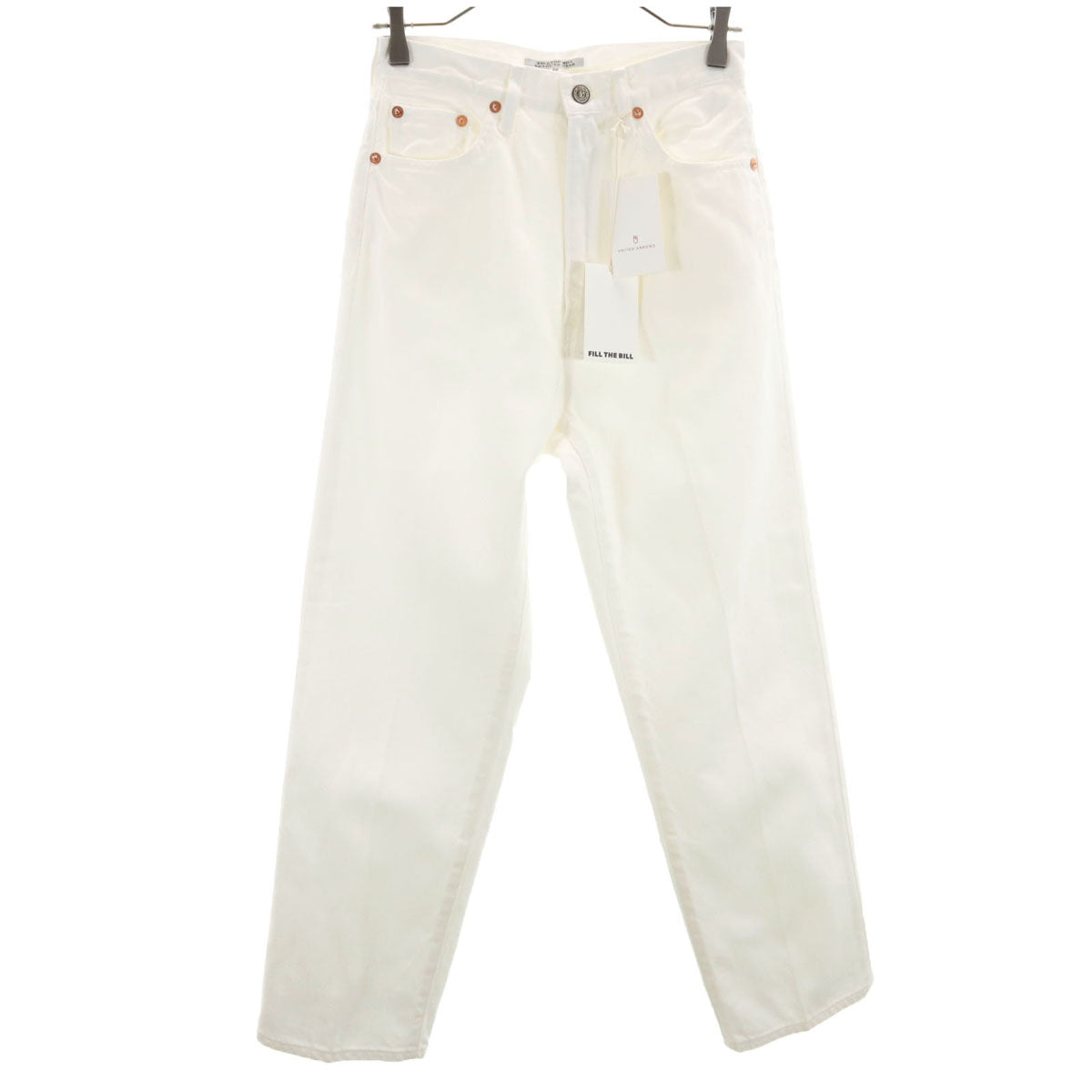 未使用 FILL THE BILL フィルザビル 日本製 ロングパンツ W29 ホワイト レディース