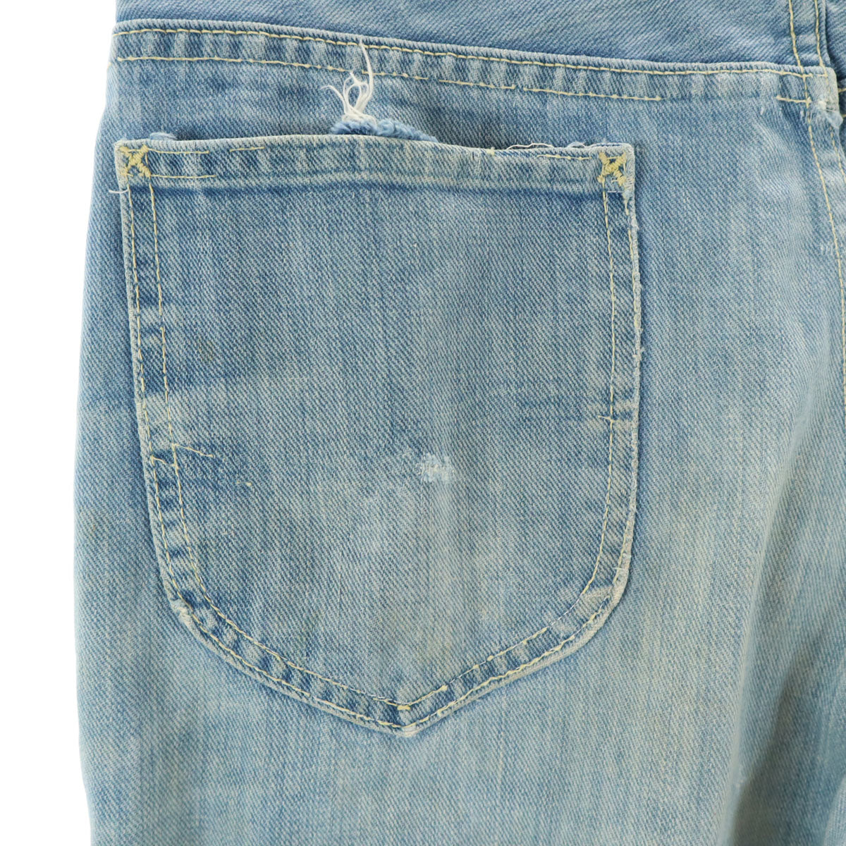 Levi's リーバイス 70s ヴィンテージ 42タロン ビッグE ボタン裏32 ストライプ柄 スタプレ フレアデニムパンツ レディース