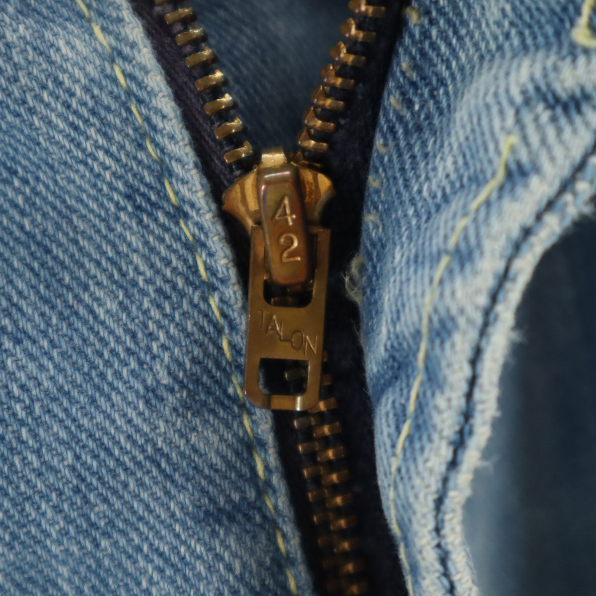 Levi's リーバイス 70s ヴィンテージ 42タロン ビッグE ボタン裏32 ストライプ柄 スタプレ フレアデニムパンツ レディース