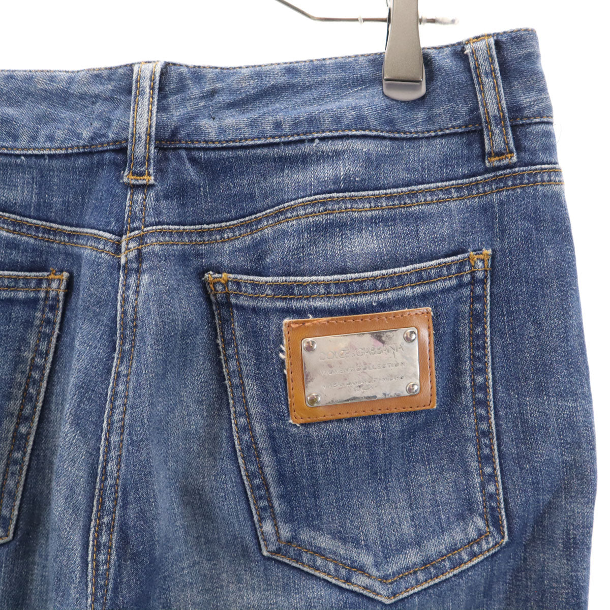 エムエムシックス メゾンマルジェラ カットオフ スリムデニムパンツ 38 ブラック系 ジーンズ レディース