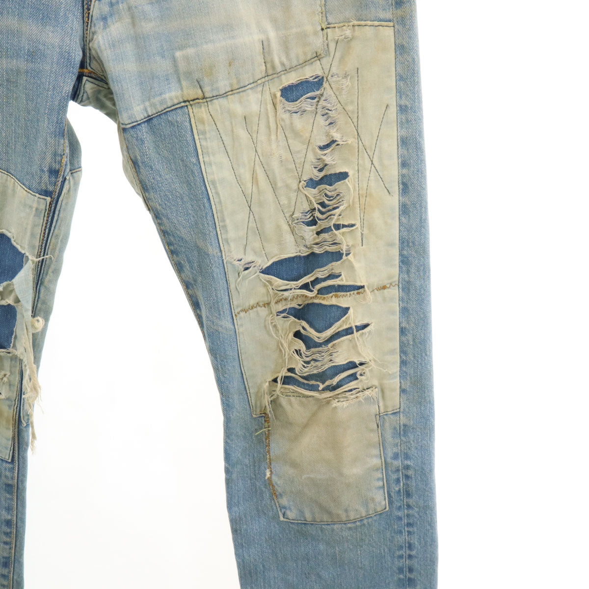 HYSTERIC GLAMOUR ヒステリックグラマー 日本製 スキニーデニムパンツ W23 ウォッシュブルー ジーンズ レディース