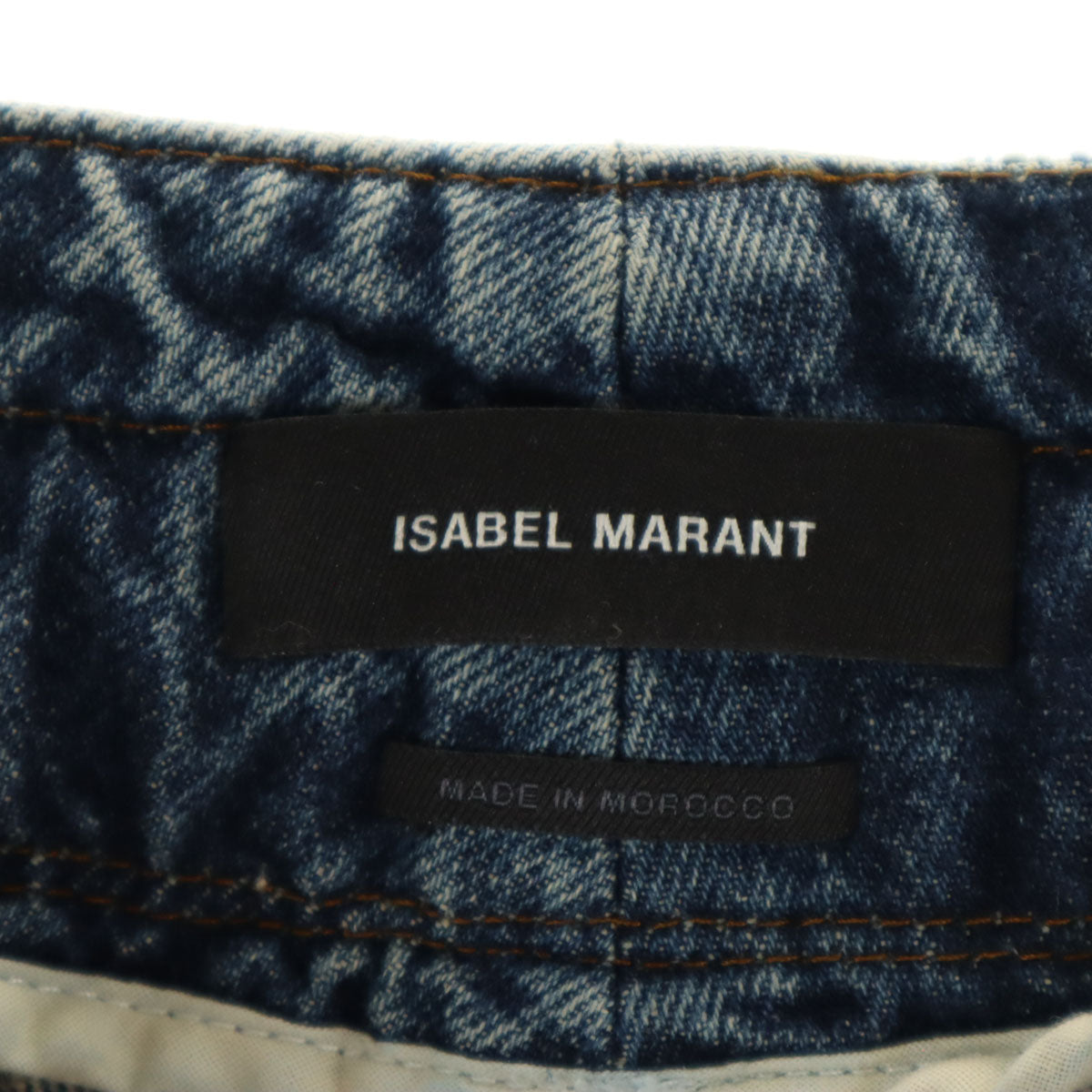 ISABEL MARANT イザベルマラン ケミカル テーパードデニムパンツ 38 インディゴブルー ジーンズ ハイライズ レディース