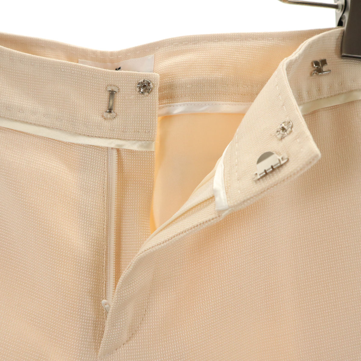 courreges クレージュ ワイドパンツ 40 ペールオレンジ レディース