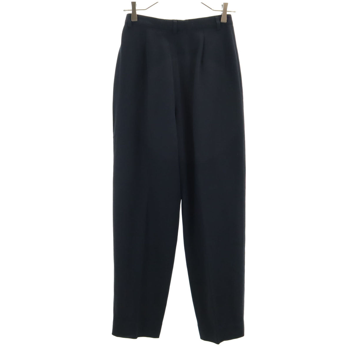 Emporio Armani エンポリオアルマーニ 90s イタリア製 オールド ハイウエスト テーパードパンツ 42 ブラック タック レディース