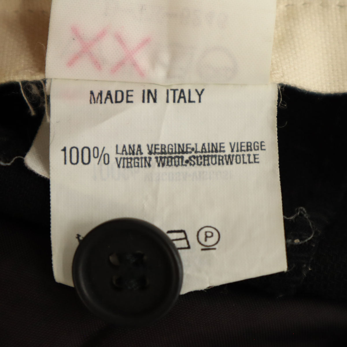 Emporio Armani エンポリオアルマーニ 90s イタリア製 オールド ハイウエスト テーパードパンツ 42 ブラック タック レディース