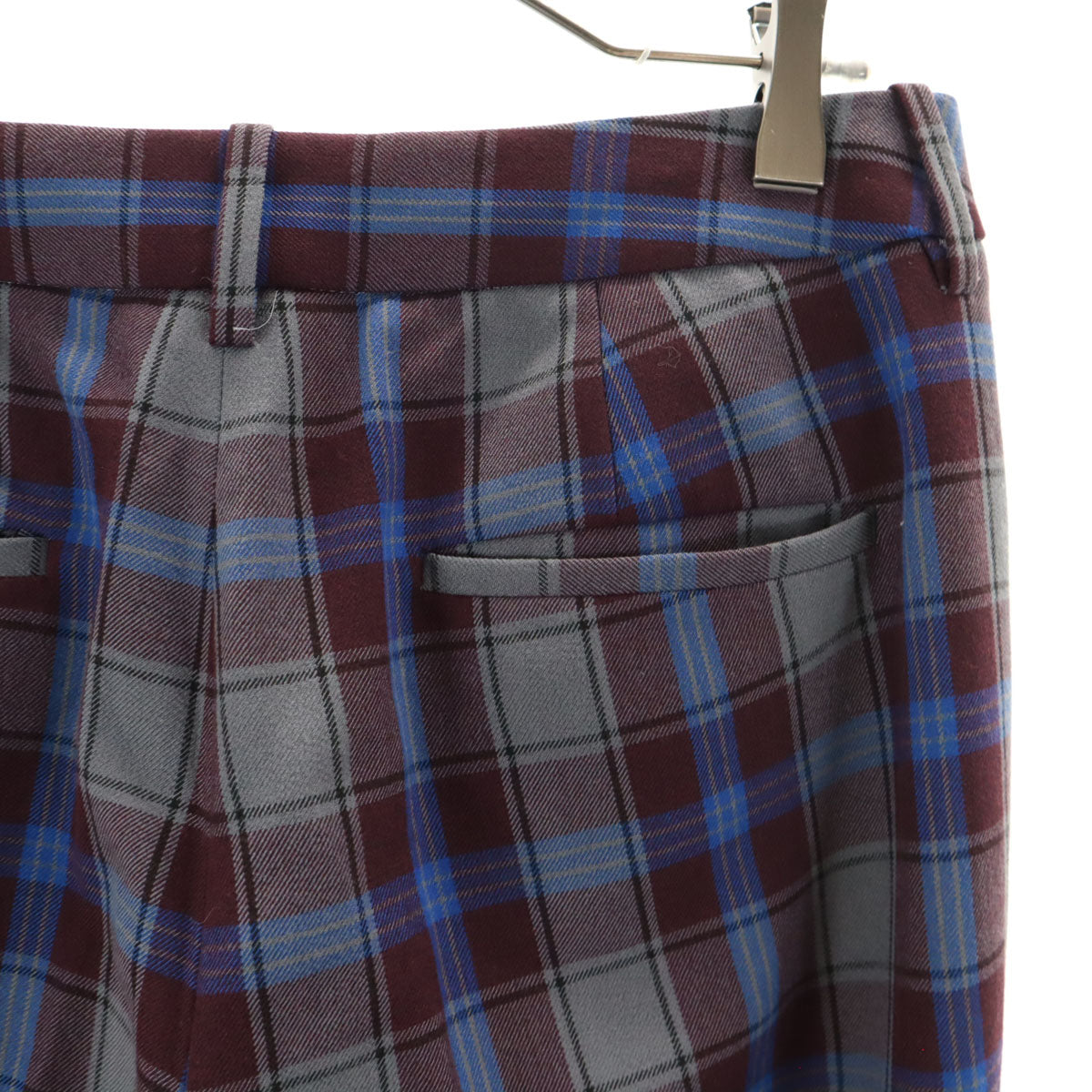 theory luxe セオリーリュクス 日本製 チェック柄 テーパードパンツ 40 グレー系 レディース