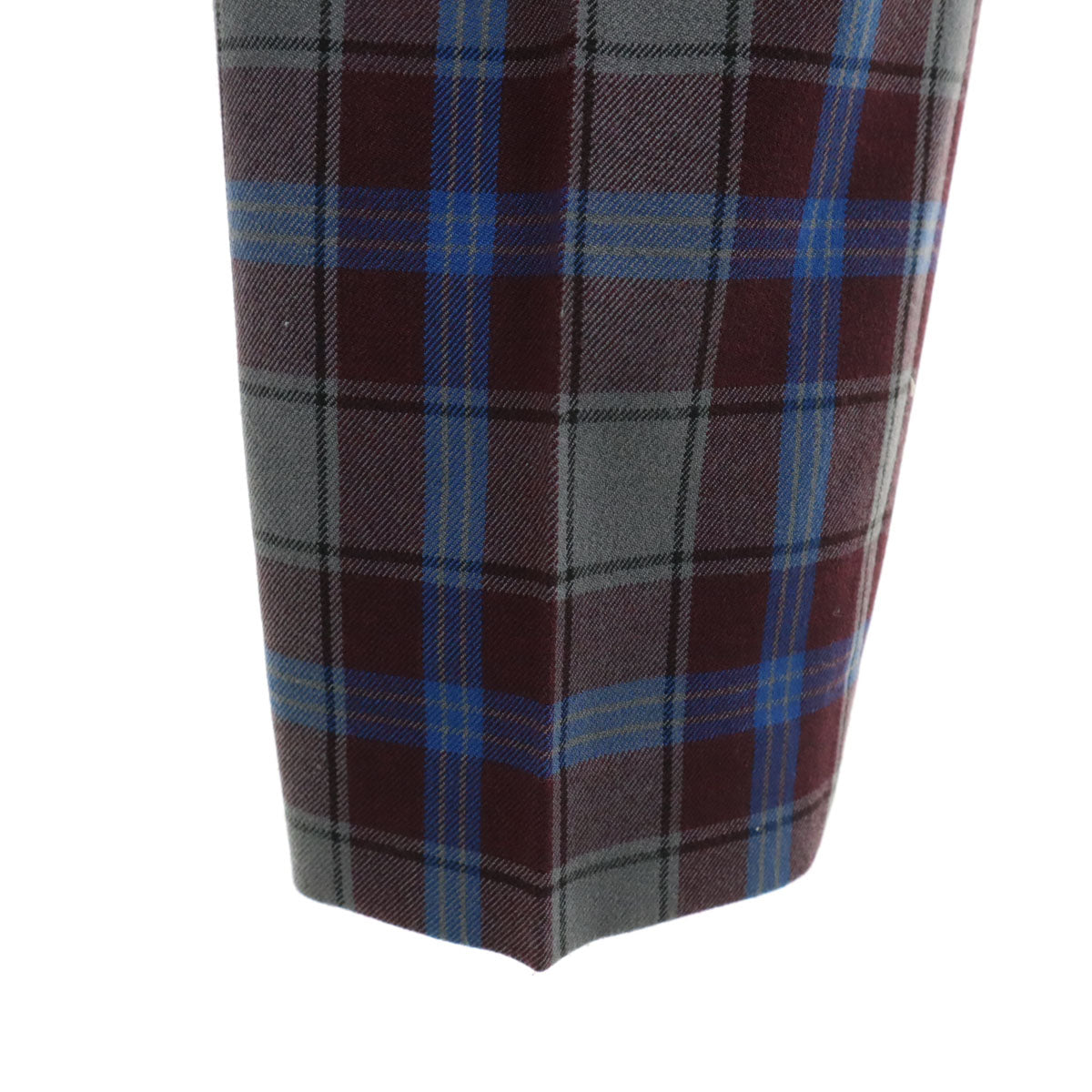 theory luxe セオリーリュクス 日本製 チェック柄 テーパードパンツ 40 グレー系 レディース