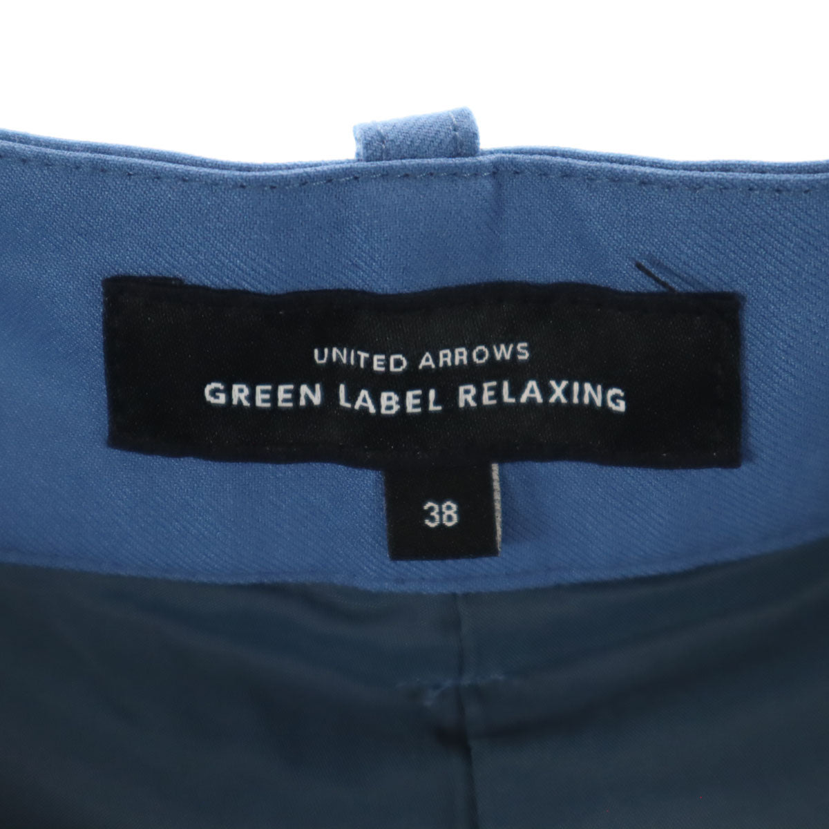 green label relaxing グリーンレーベルリラクシング テーパードパンツ 38 ブルー系 レディース