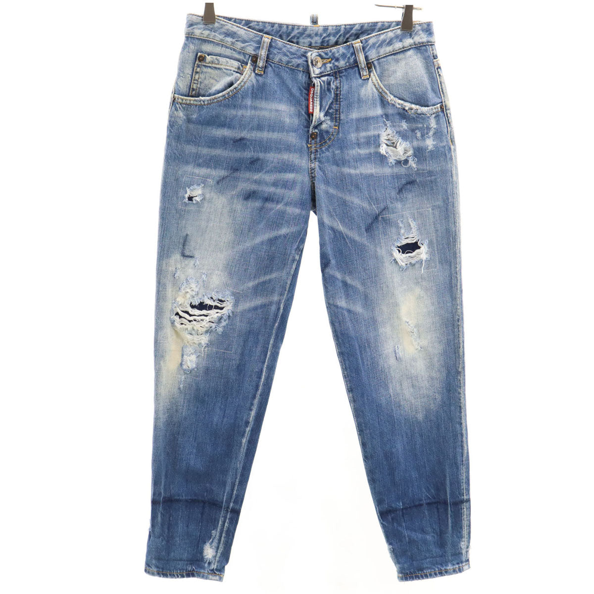 DSQUARED2 ディースクエアード イタリア製 ダメージ加工 ロングパンツ 36 ジーンズ メンズ