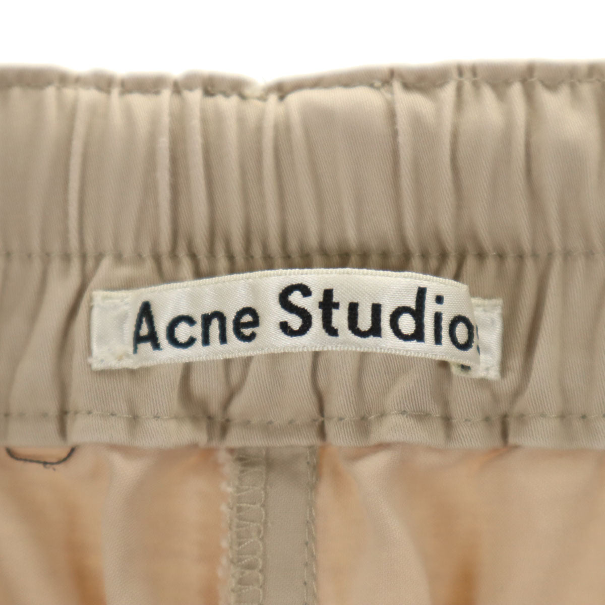 ACNE STUDIOS アクネストゥディオズ イタリア製 シルクブレンド アンクル丈 テーパードパンツ 34 ブラック系 レディース