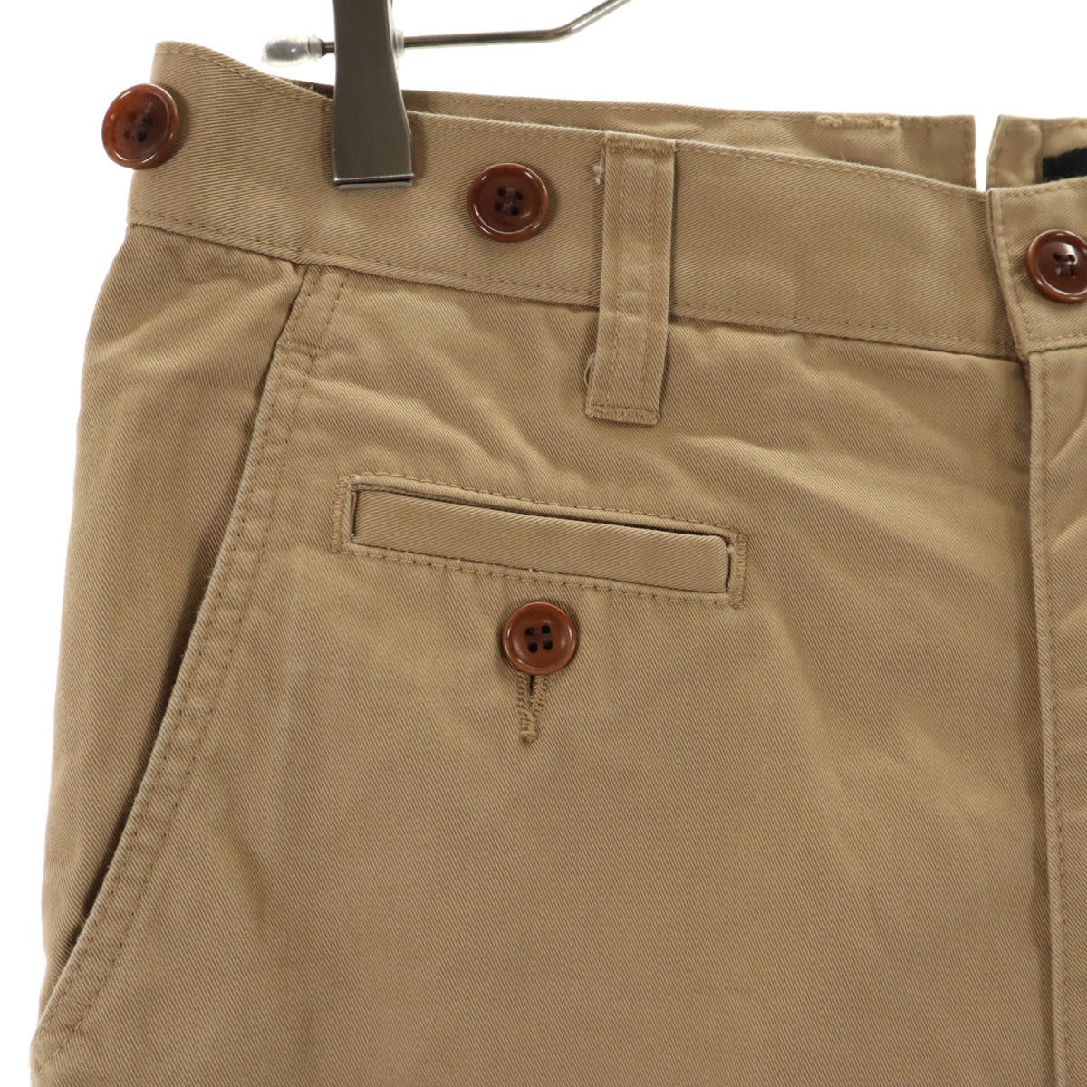 JUNYA WATANABE COMME des GARCONS ジュンヤワタナベ コムデギャルソン 2011年 日本製 チノクロス クロップドパンツ XS ベージュ シンチバック メンズ