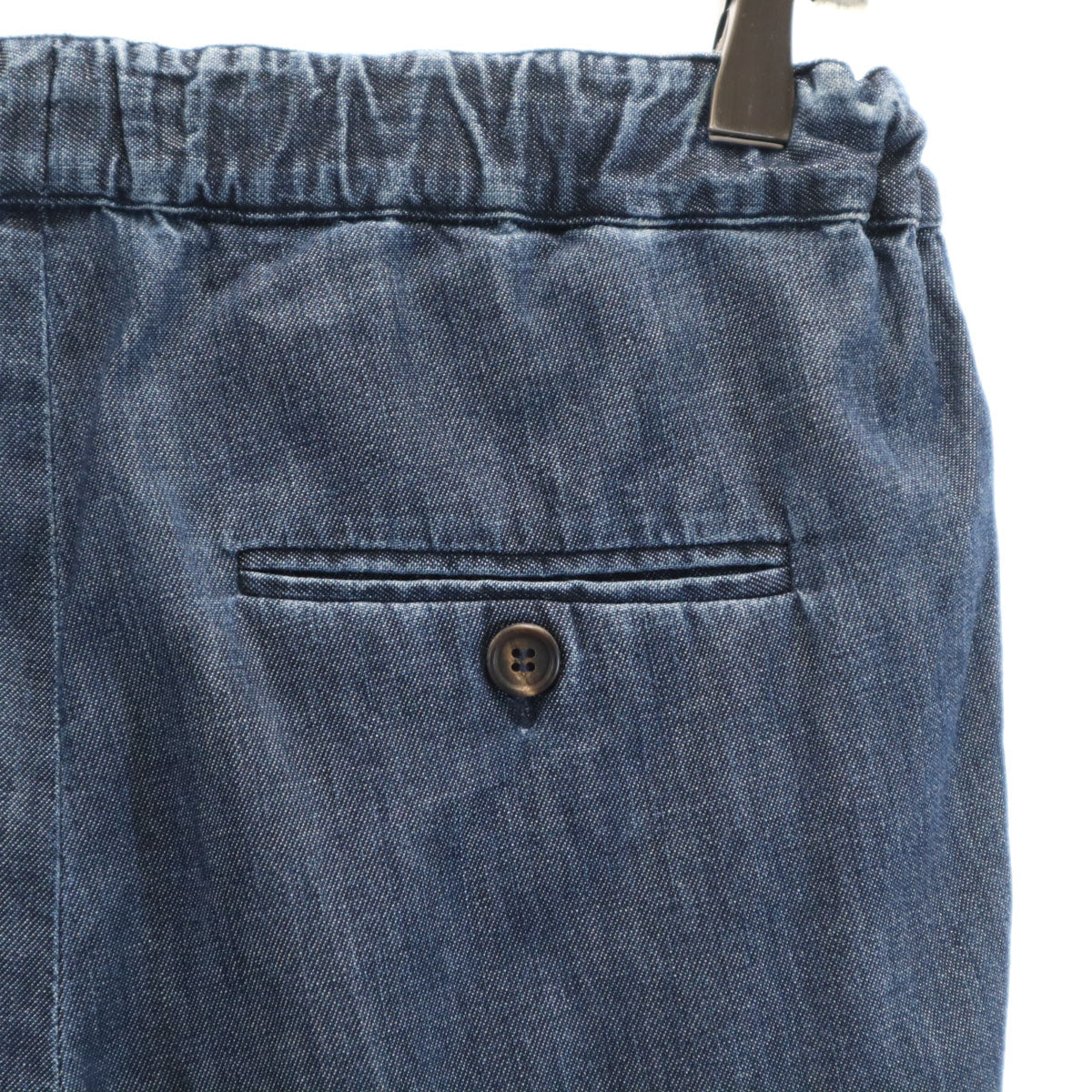 MIUMIU ミュウミュウ イタリア製 デニムライク イージー アンクルパンツ 38 ネイビー レディース