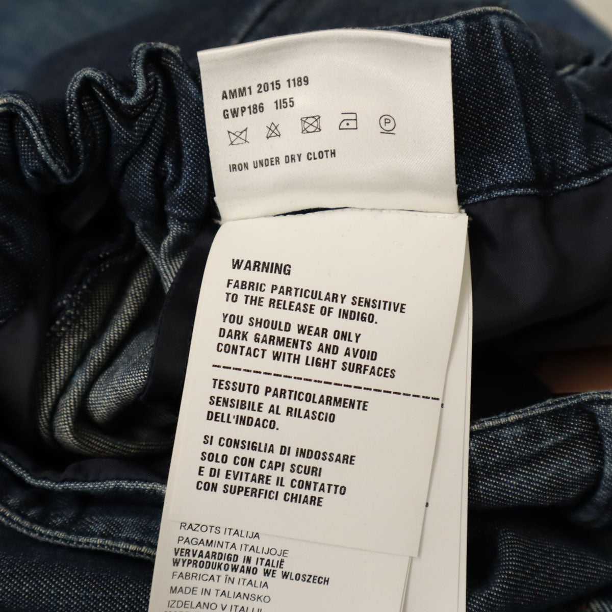 MIUMIU ミュウミュウ イタリア製 デニムライク イージー アンクルパンツ 38 ネイビー レディース