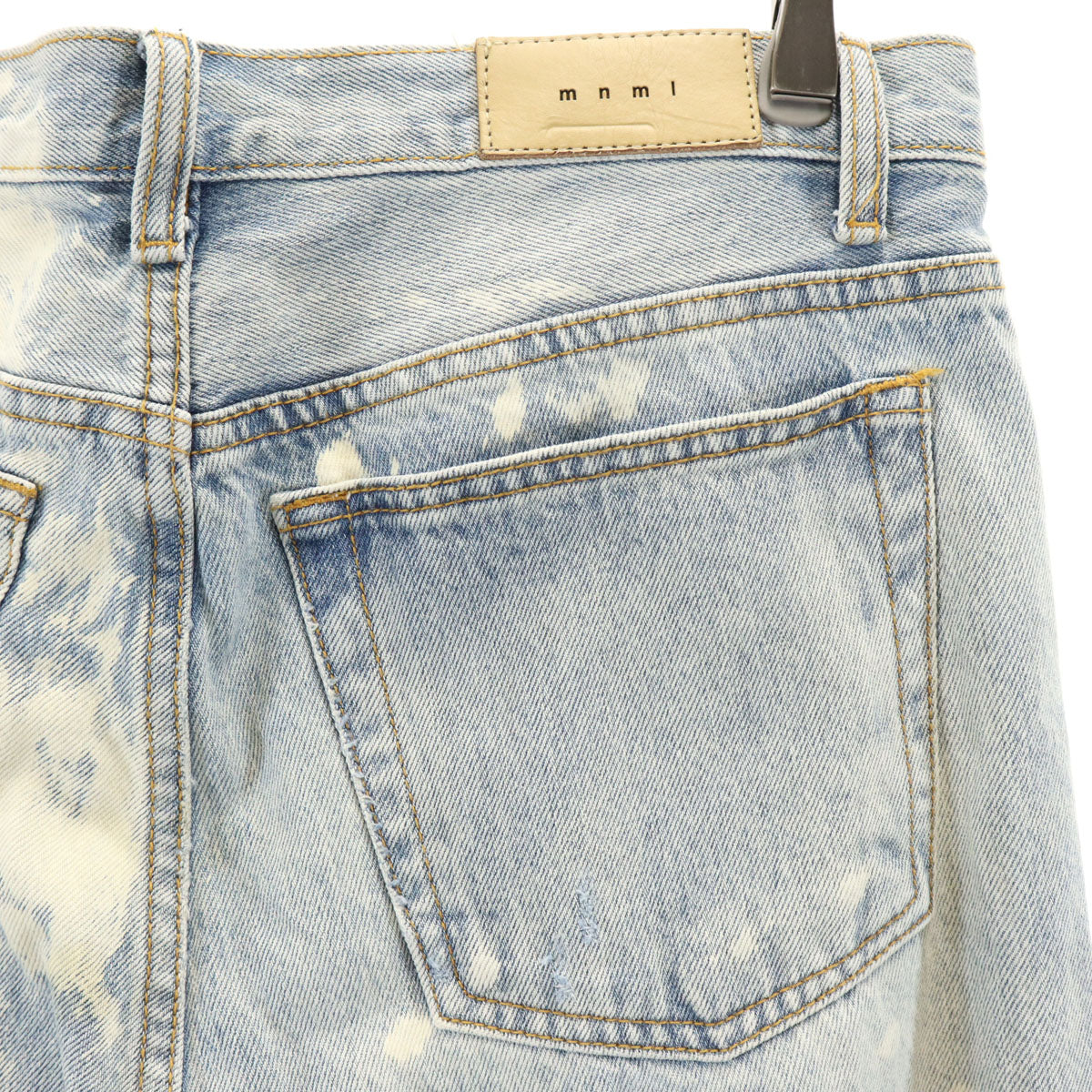 mnml ミニマル ダメージ加工 ストレートデニムパンツ w31 ジーンズ ボタンフライ メンズ