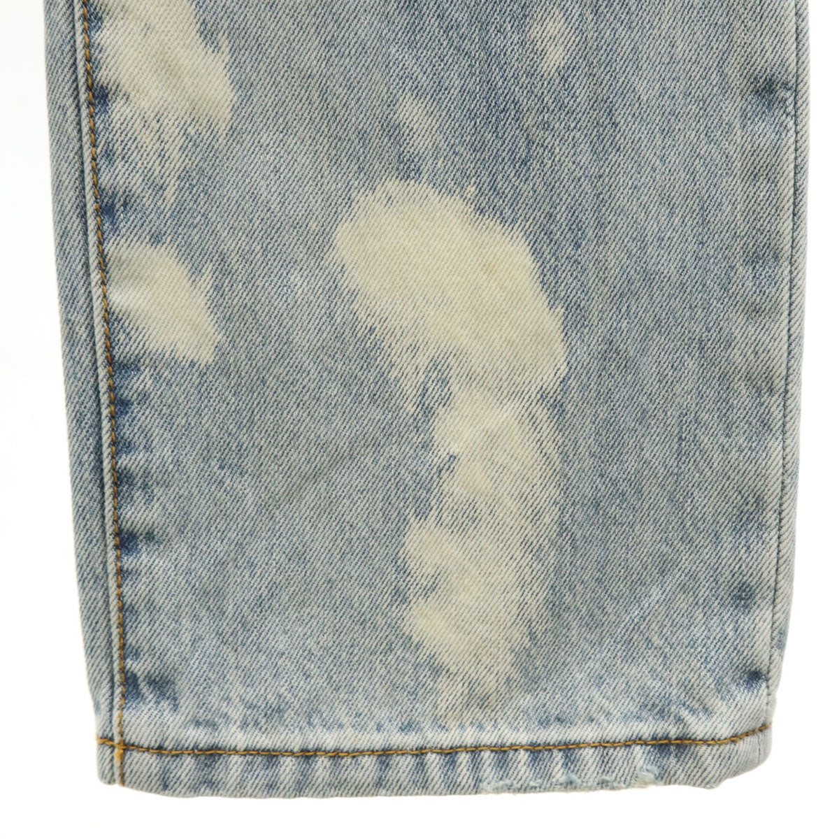 mnml ミニマル ダメージ加工 ストレートデニムパンツ w31 ジーンズ ボタンフライ メンズ