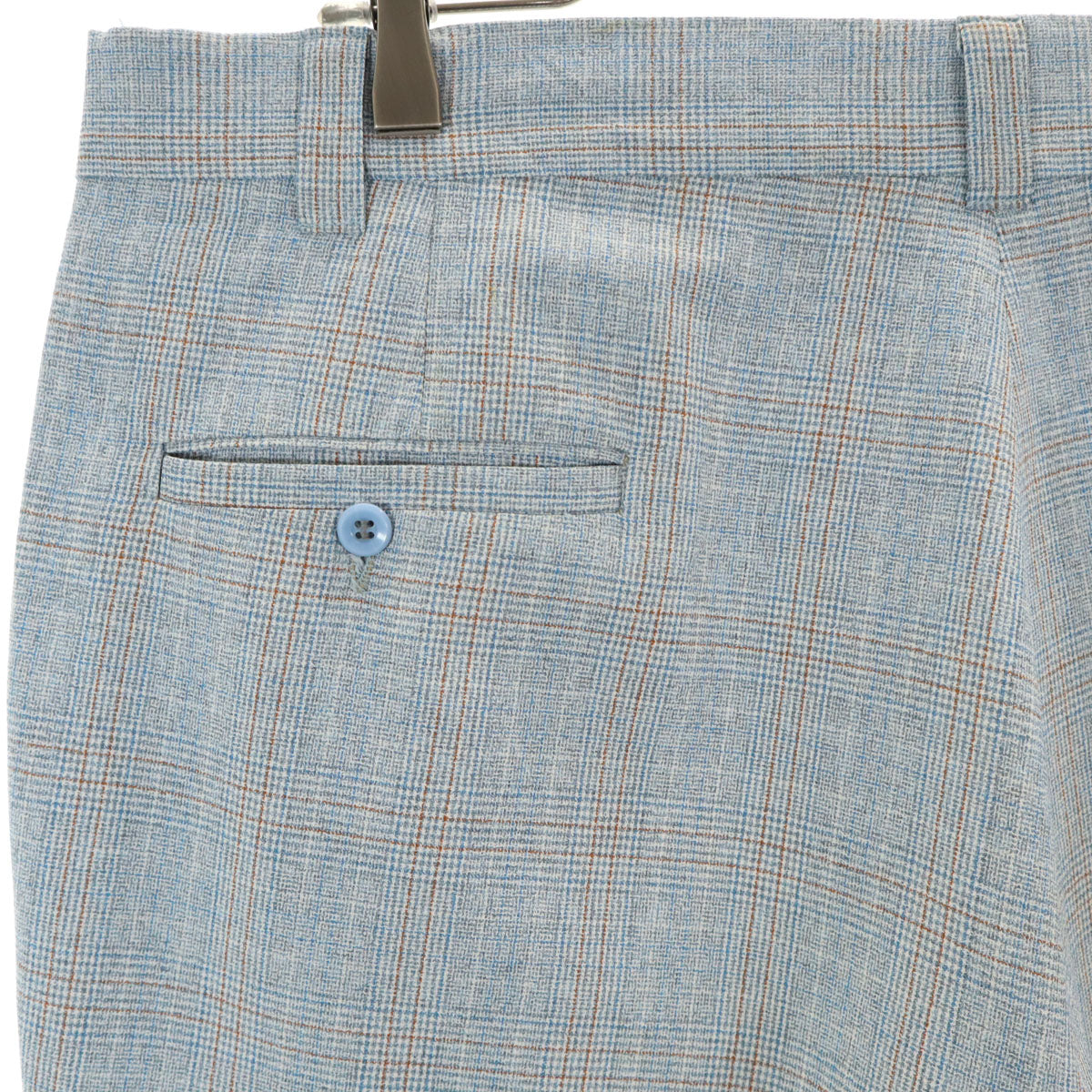 VINTAGE ヴィンテージ 70s 80s チェック柄 トラウザーズ パンツ ベージュ メンズ