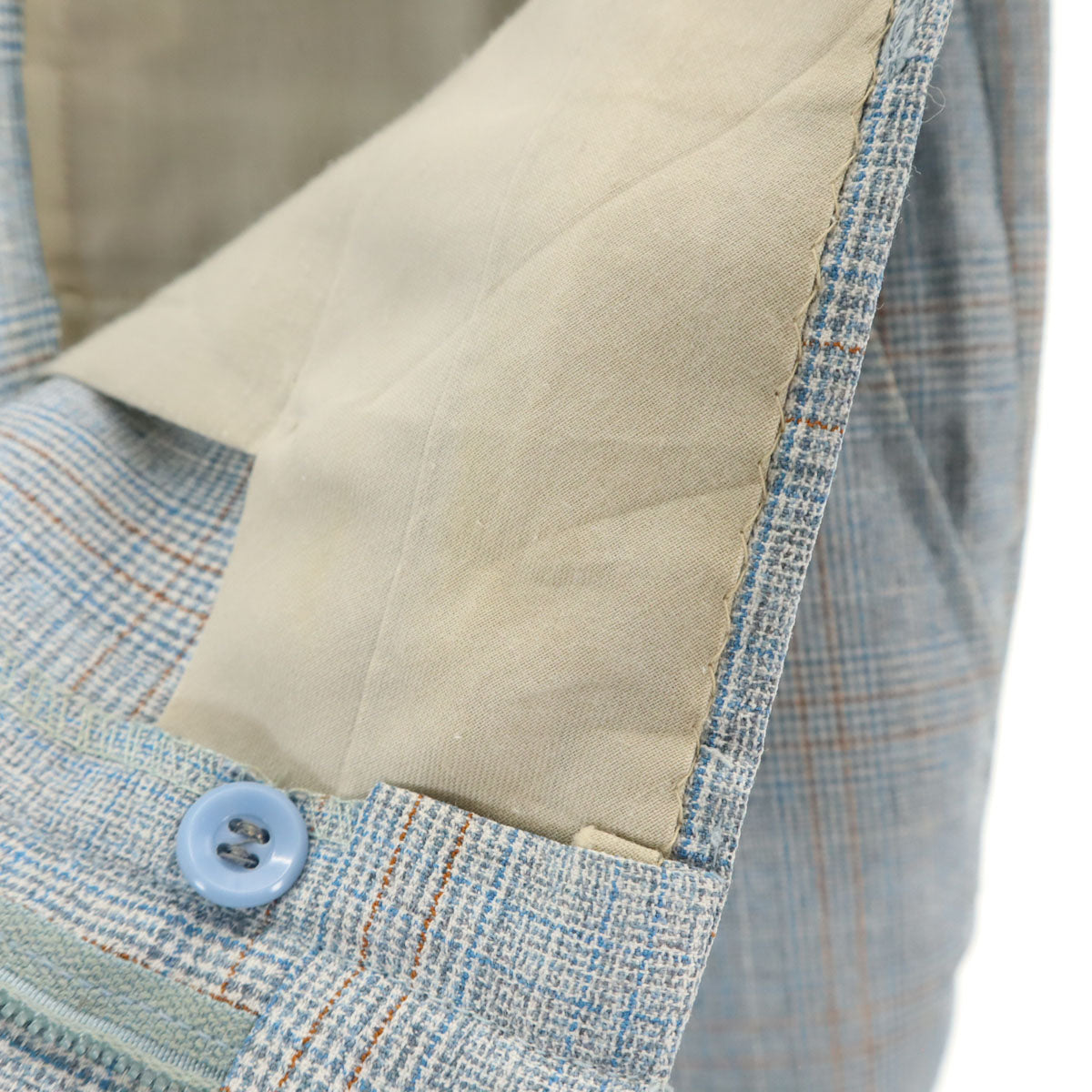 VINTAGE ヴィンテージ 70s 80s チェック柄 トラウザーズ パンツ ベージュ メンズ