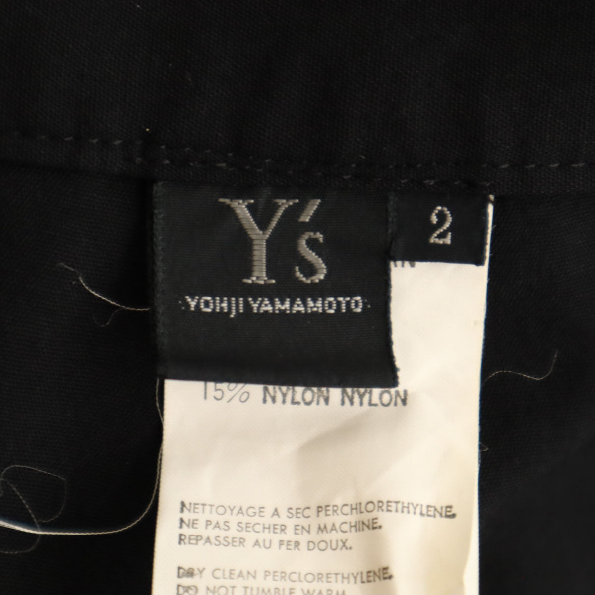 Y's ワイズ 日本製 スラックスパンツ 2 ブラック ヨウジヤマモト レディース