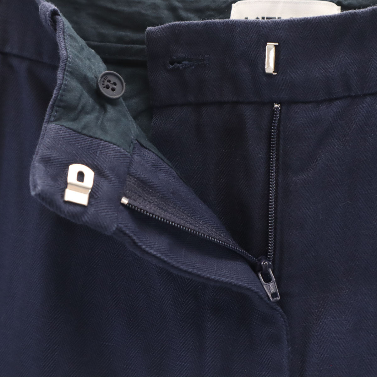 KENZO ケンゾー ヘリンボーン ワーク ワイドパンツ 40 ネイビー メンズ